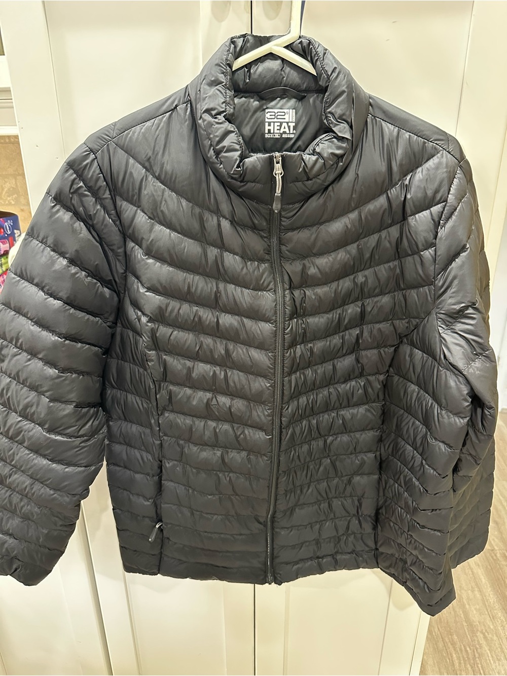 32 Degrees Women's XXL Black Quilted Packable Puffer Jacket